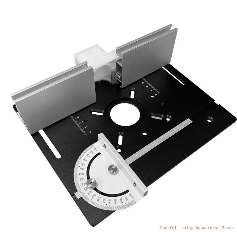 Quality Aluminum Router Table Insert Plate Engraving Table Insert for Woodworking Benches with Miter Gauge Guide
