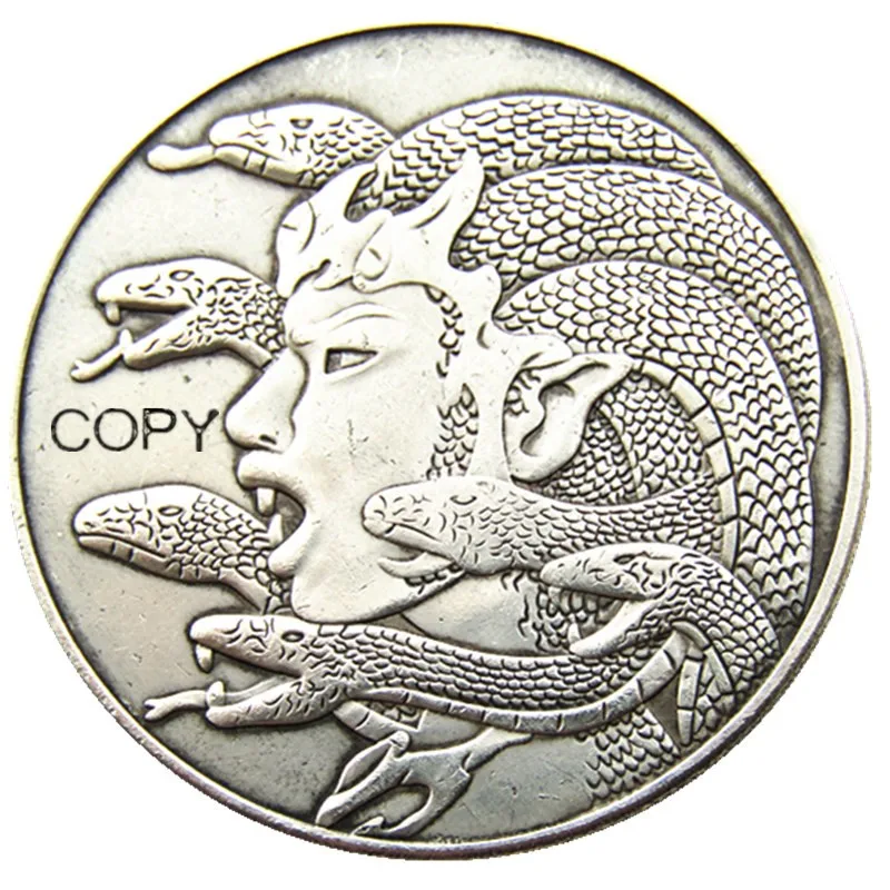 Hb(173)Us Hobo Morgan Dollar Skull Zombie Zcheletro Placcato Argento Copy Coins