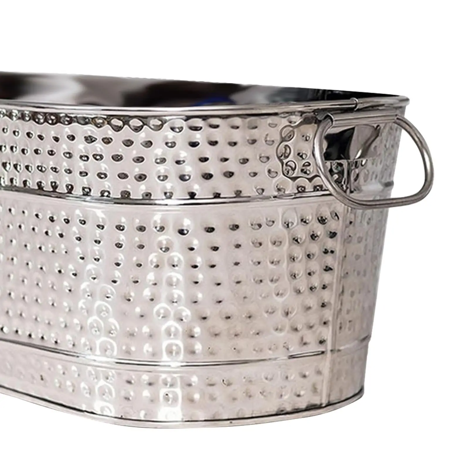 Ice Bucket Galvanized Tub Storage Container Durable Lightweight Ice Tub Beer Buckets for Drinks Champagne Cocktail Wine Party