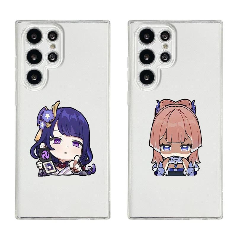 Adorable Kawaii Cartoon Genshin Impact Soft Clear Phone Case