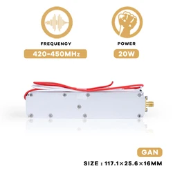 420-450MHz Module for Anti Drone Signal Shielding FPV UAV C-UAS RF Power Amplifier Blocking Jamming Interceptor Shielding Device