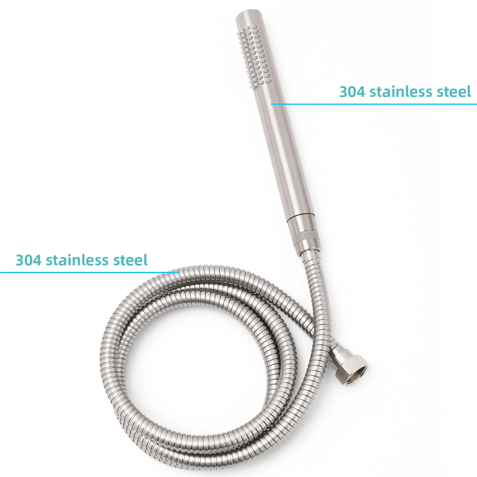 **Sydney Stock** KYLINS WELS Handheld Shower Head Round Swivel Holder Mixer Tap Set Hose Wall Mounted Brushed Nickel WaterMark