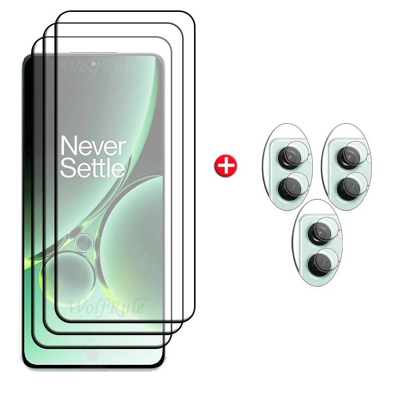 6-in-1 Tempered Glass Screen Protector with Lens Film - Full Glue 9H Protection