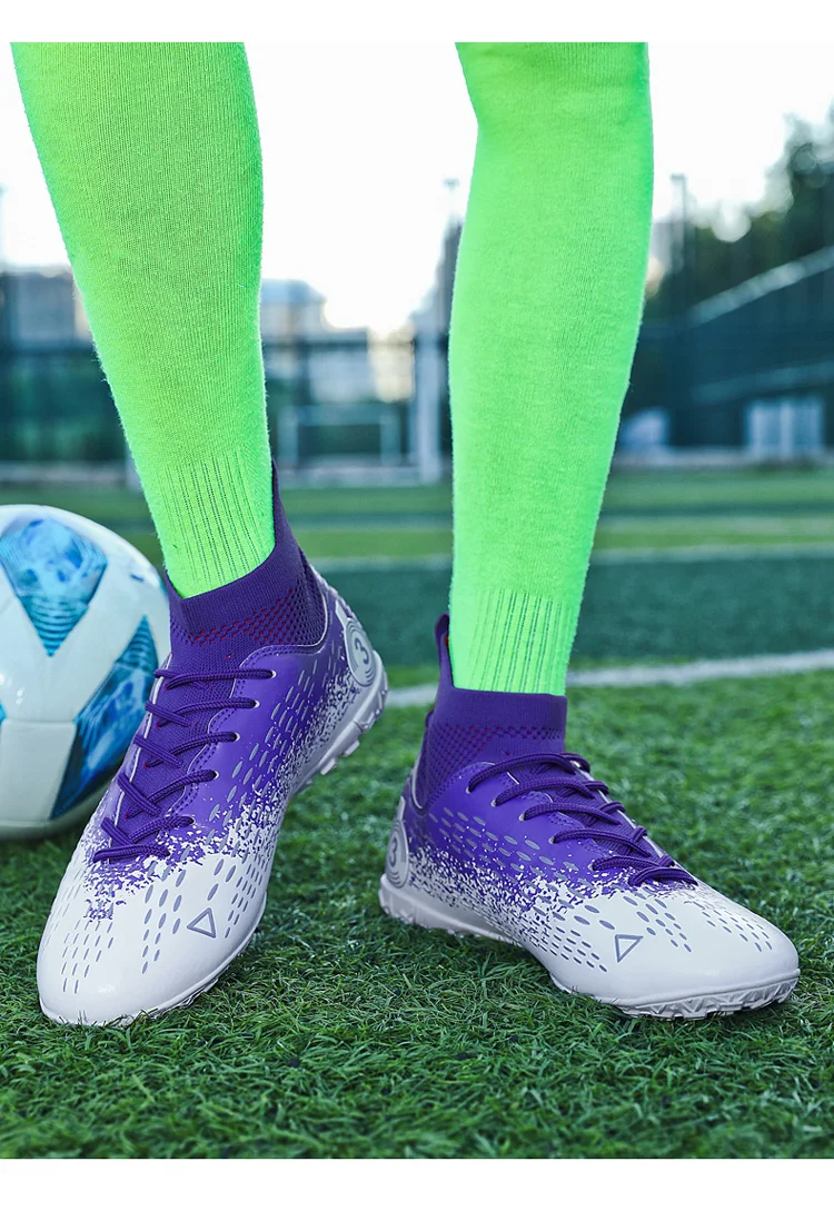 Vīriešu futbola apavi ar radzēm, sporta apavi, futzāla bērnu futbola zābaki, iekštelpu un āra treniņu apavi, neslīdoši apavi_voghion.com