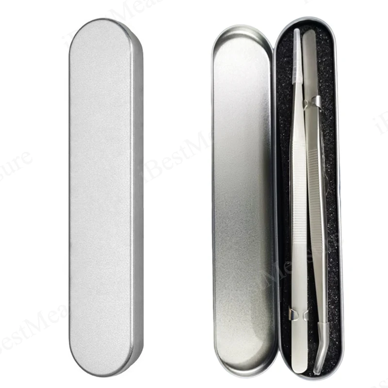 1/2pcs Stainless Steel Fine Tipped precision tweezers Multipurpose Straight Curved Non-Slip Locking Tweezer for Jewelry