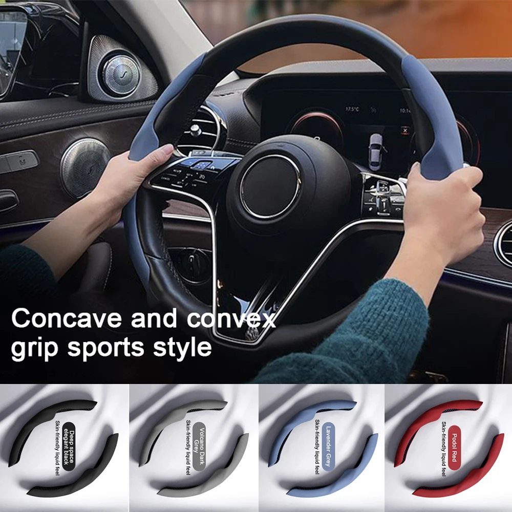Coprivolante Per Auto A 2 Metà 38Cm Coprivolante In Pelle Scamosciata Da 15 Pollici Antiscivolo Per Tesla Model 3 Model Y