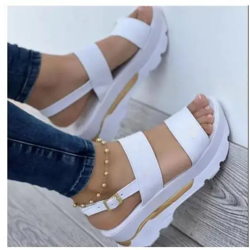 2022 Fashion Wedge Female Platform Buckle Strap Street Summer Outdoor Shoes Punk Beach Wedges Women Sandals Sandalias De Mujer