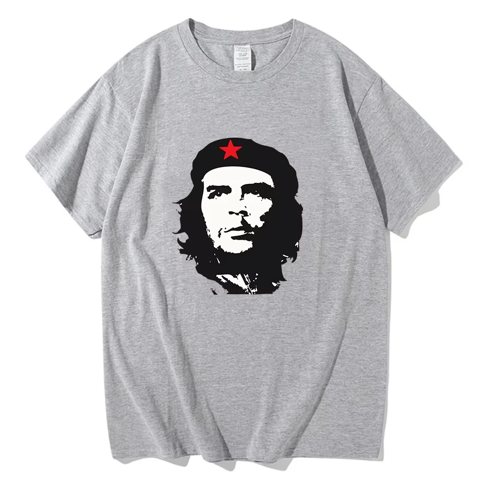 Che Guevara Portrait Print T-Shirt Herren Damen Retro-Stil Lässiges Baumwoll-Kurzarm-Streetwear-T-Shirt