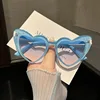 Trendy Cosplay Party Glasses Eyewear Heart-Shaped Sunglasses UV400 Protection Heart Sunglasses for Women Clout Goggle 2