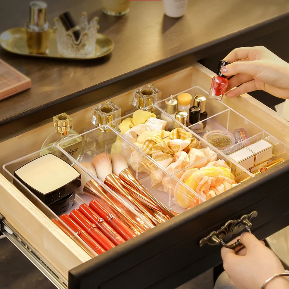 Clear Acrylic Makeup Storage Box for Cosmetics