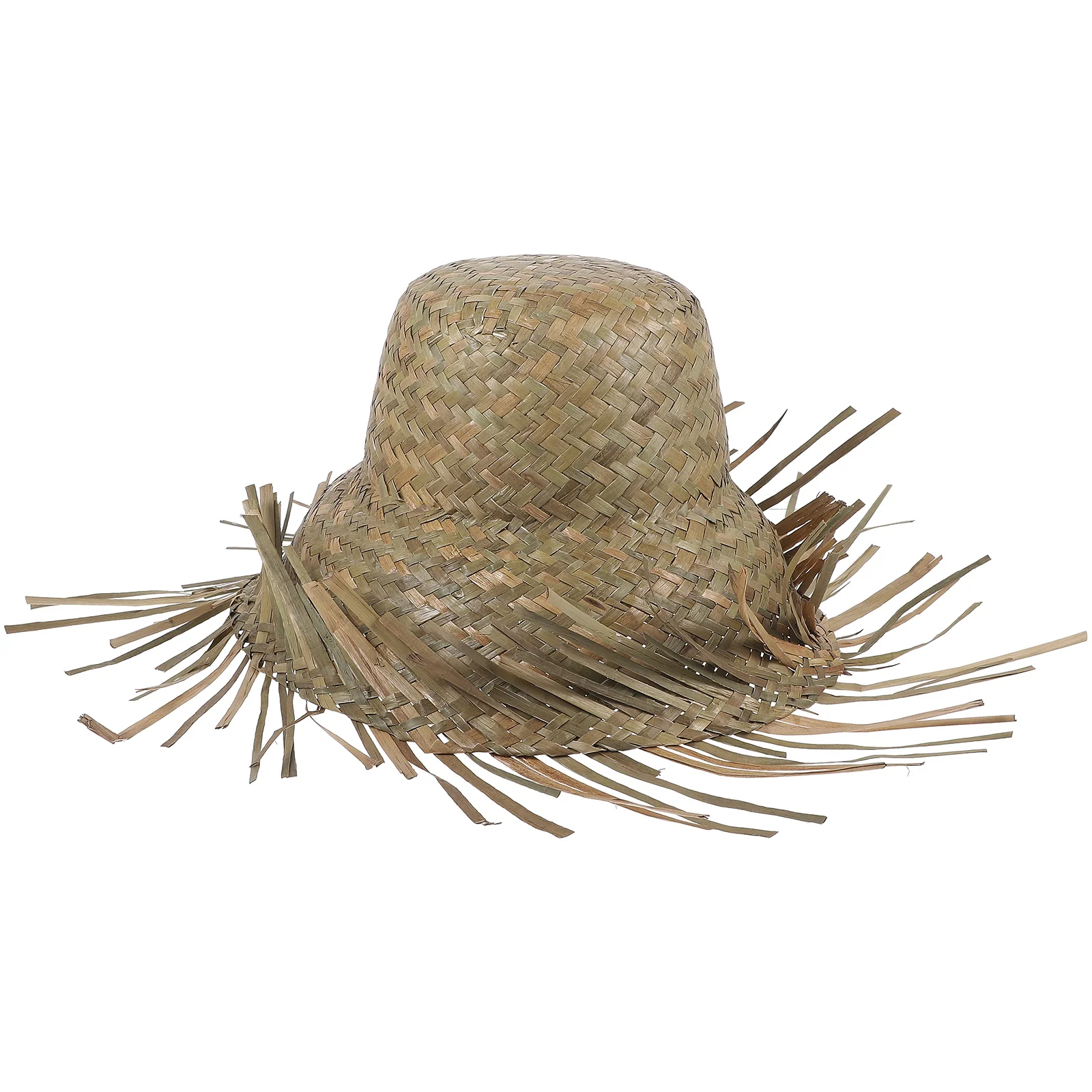 L*Space Tripple Fringe Natural Wide Brim Hawaiian Luau Tiki Tropical Straw Hat FX001.jpg?v=1735647845&width=1920 main image 2