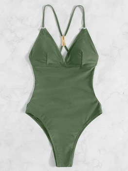 Riseado Sexy Swimsuit One Piece Lace Up Swimwear Women 2023 Summer Bath Suits Swimming Suit