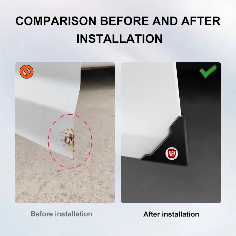 2개입 실리콘 자동차 도어 코너 커버 범퍼 충돌 스크래치 보호대 피아트 JUNTO 아바르트 500 스틸로 두카토 팔리오 브라보 도블로 에지아용