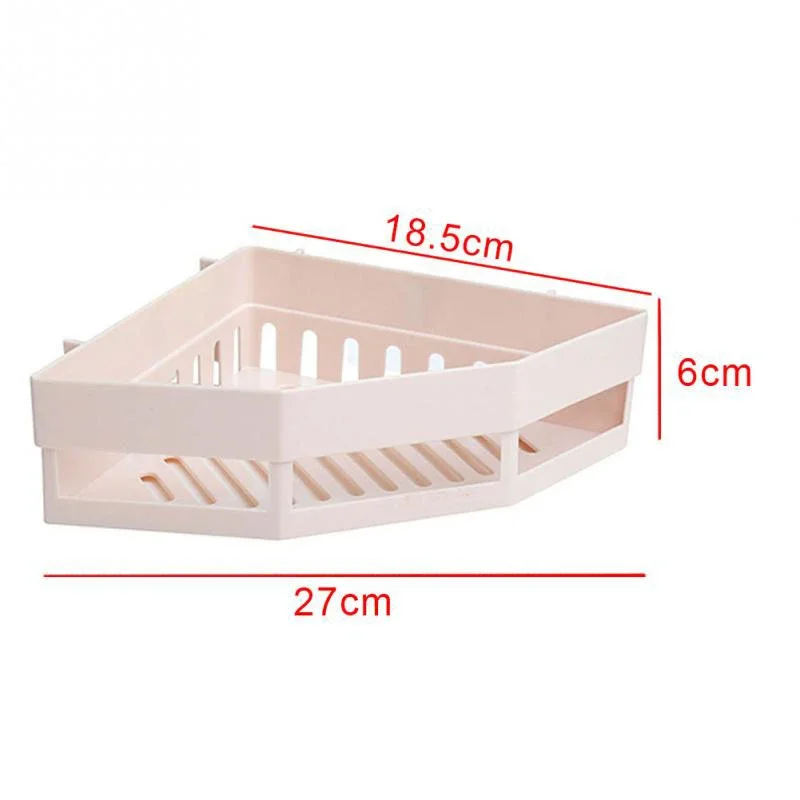Punch-free Corner Shelf Shampoo Supplies Bathroom Shelves Bathroom Seamless Tripod Storage Rack For Holder Shower 6