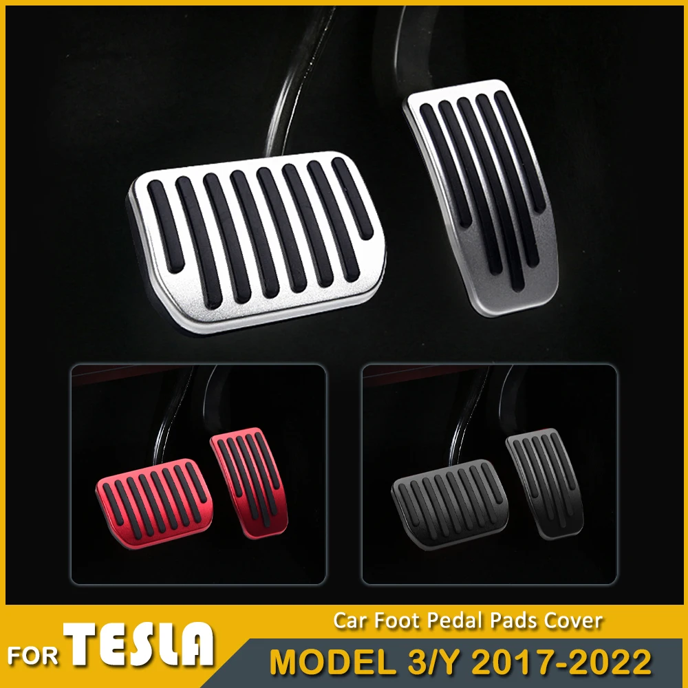 Per Tesla Model 3 Pedaliera Per Auto Coperture Modello 3 2022 Pedali Pedaliera Antiscivolo Per Pedaliera In Alluminio Per Auto