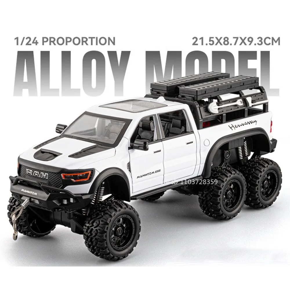 1:24 Scale Mammoth Off-Road Vehicle Diecast Toy with Sound and Light Features