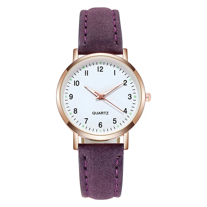 Elegant Women's Luxury Leather Quartz Watch with Backlight