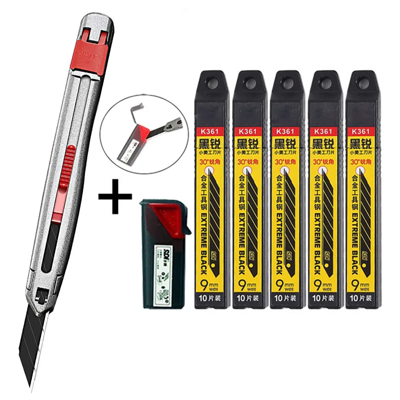 TOFARSafetyUtilityKnifeVinylCutter9mmBlackBladeWindowTinting