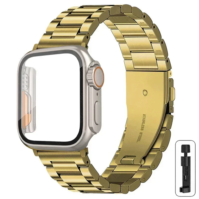 Elegant Stainless Steel Watch Strap with Ultra Case