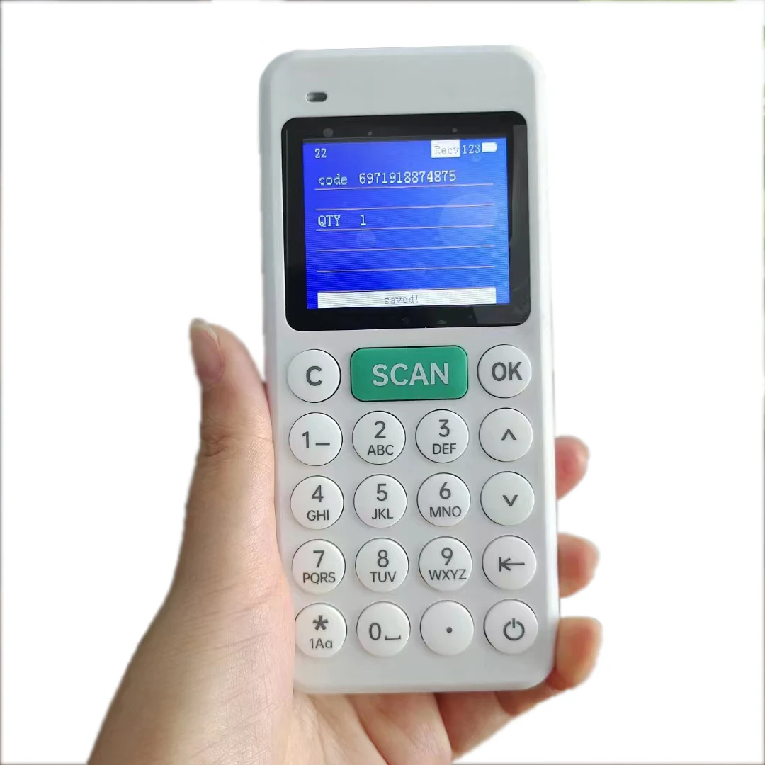 Barcode Collector sem Fio 1d 2d Contador de Inventário Coletor de Dados Pda Scanner de Código de Barras para Armazém Gerenciamento de Supermercado