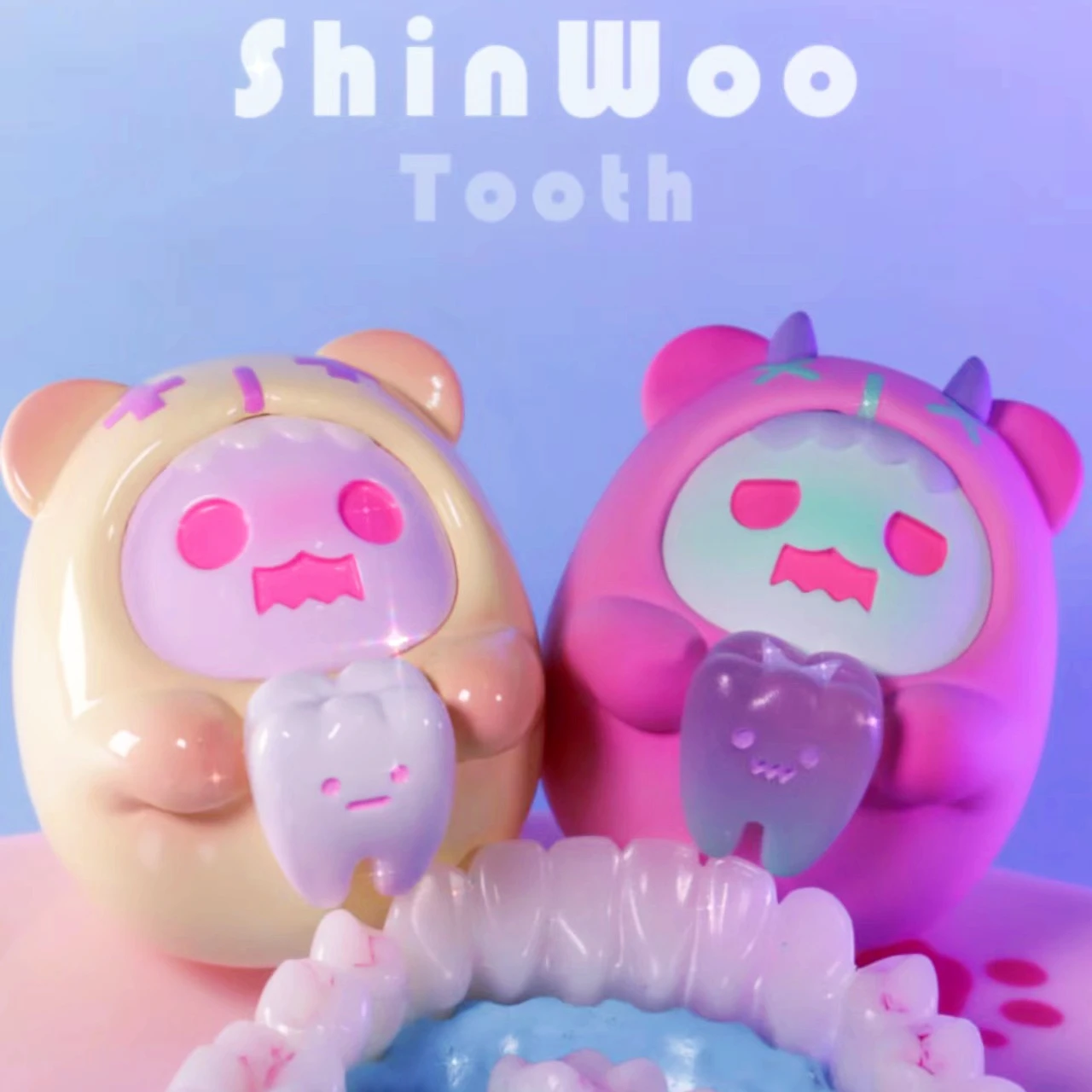 Original PTS ShinWoo Ghost Bear Tooth Fairy Rotten Tooth Figure 
