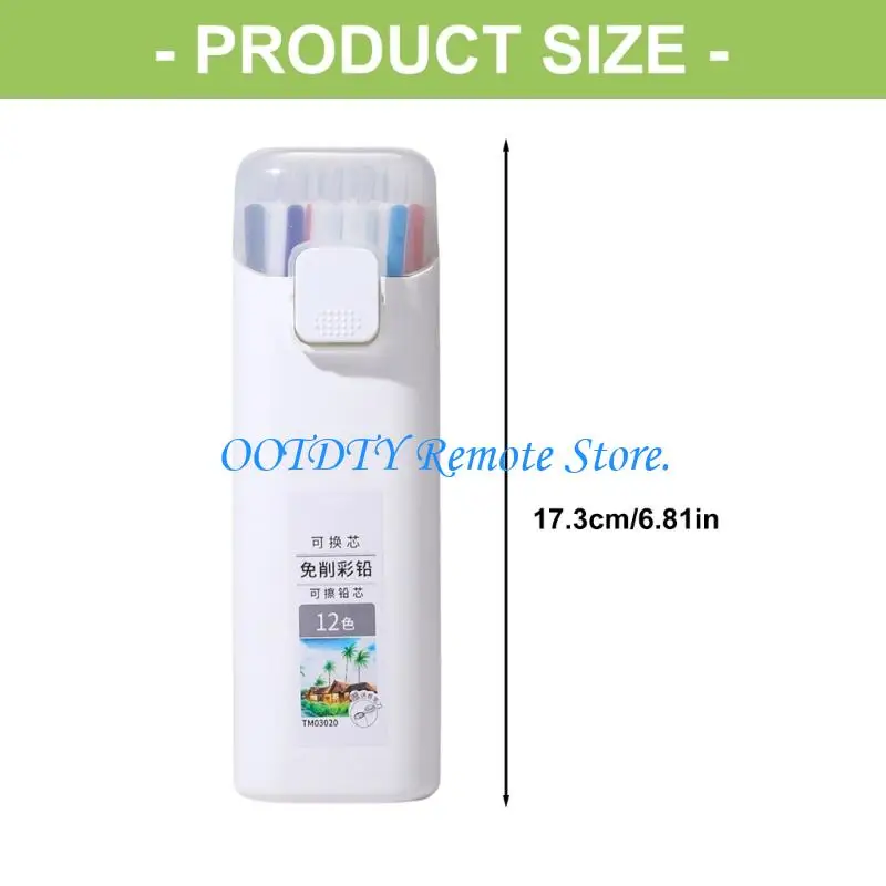 아이 아트 프로젝트를 위해 날카롭게 하지 않는 지울 수 있는 색연필 그리기를 위한 3.0MM 다시 채울 수 있는 개폐식 색연필