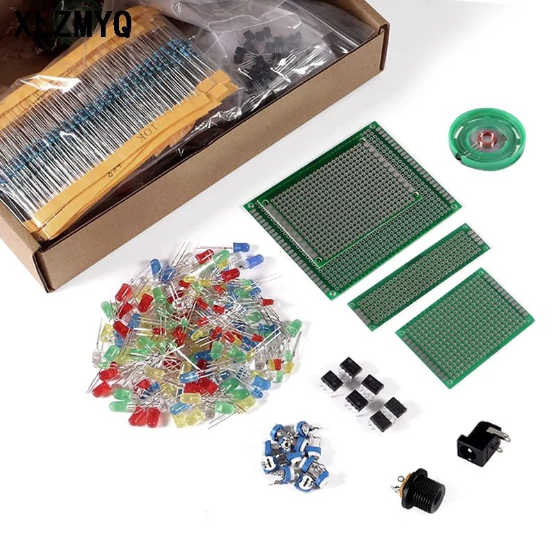 1900pcs Diy Electronic Component Assortment Kit, Capacitors, Resistors