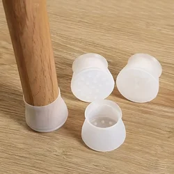 20 - Piece Silicone Furniture Chair Leg Protectors - Anti - Slip Caps and Pads (WHITE)