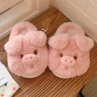 Cute Crocodiles Single Band Winter New Women Slipper Soft Heel Platform Fur Warm Indoor Comfortable Home Fluffy Home Slippers - Image 3