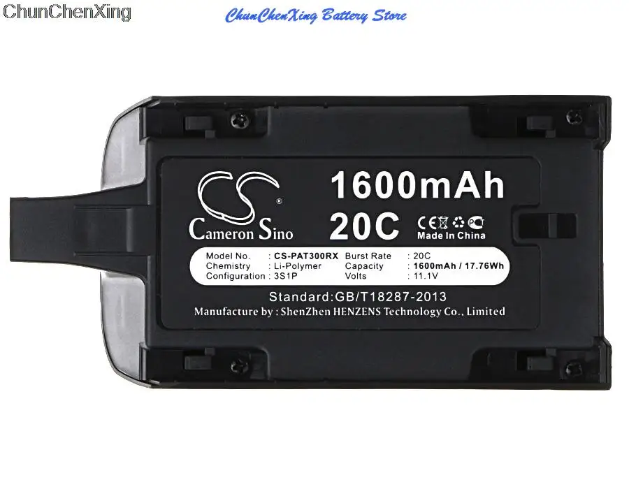 Cameron Sino 1600Mah Batteria Per Parrot Bebop Drone 3.0, Bebop Drone Skycontroller, Bebop Mini Quadcopter