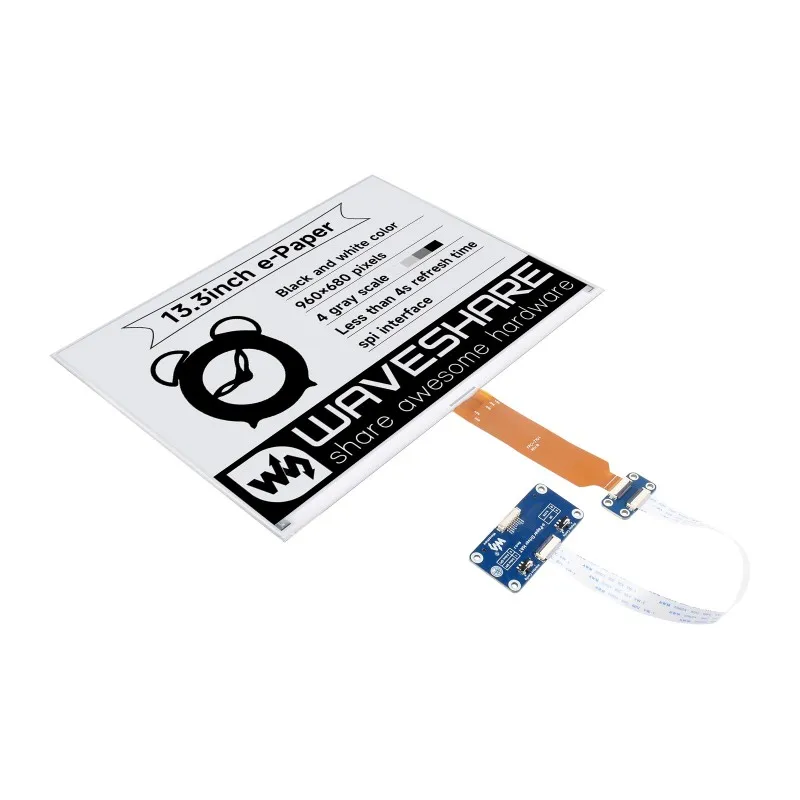 

Дисплей E-Ink Waveshare 960 × 680, 13,3 дюйма (K), SPI, 40PIN GPIO, для Raspberry Pi/Jetson Nano/Arduino/STM32