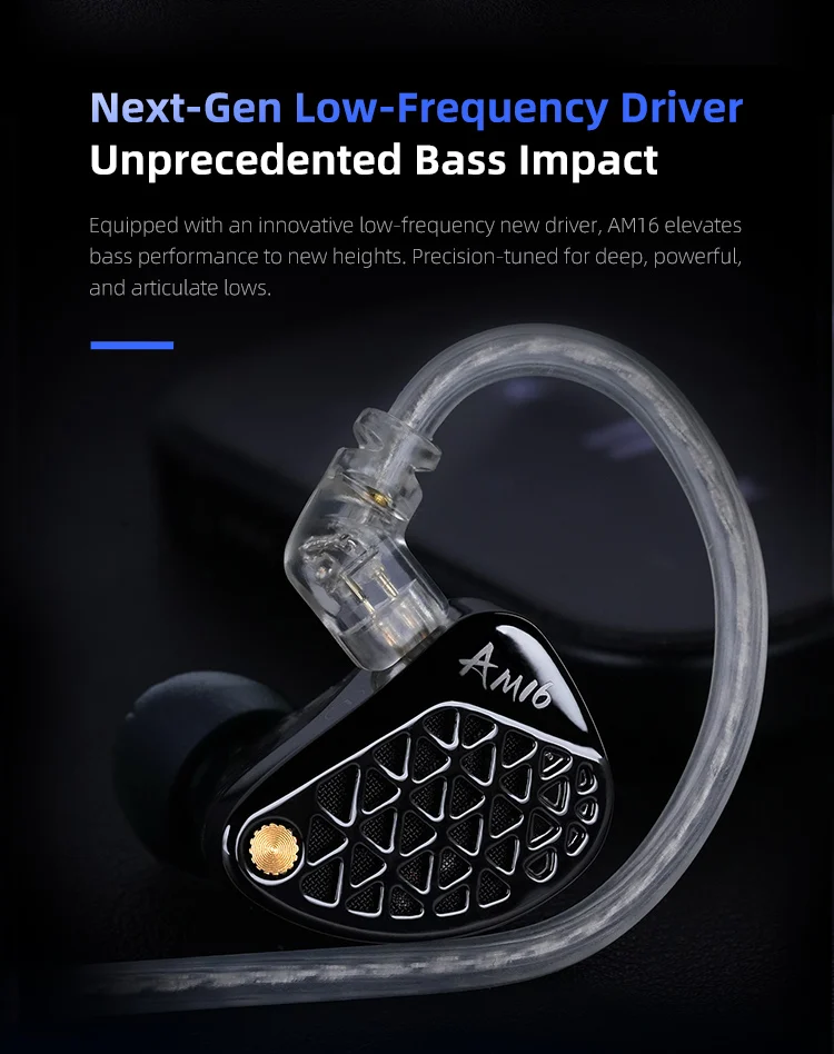 16BA Balanced Armature In-Ear Earphone Tuning HiFi Bass Enhanced Headphones 2PIN Replaceable Cable_voghion.com