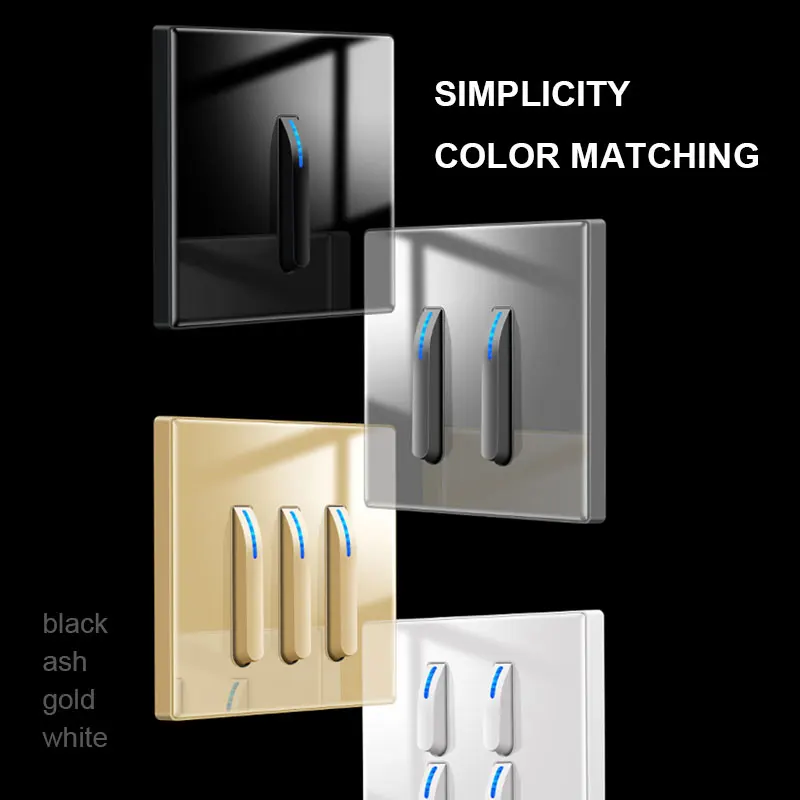 yinka home wall light painel interruptor cristal vidro 01