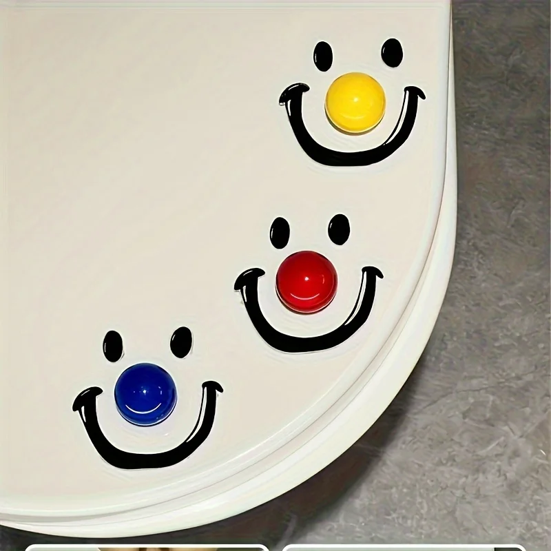 Toilet Lid Lifter toilet accessories Modern style dopamine smile ball circular battery free handheld bathroom toilet lid opener