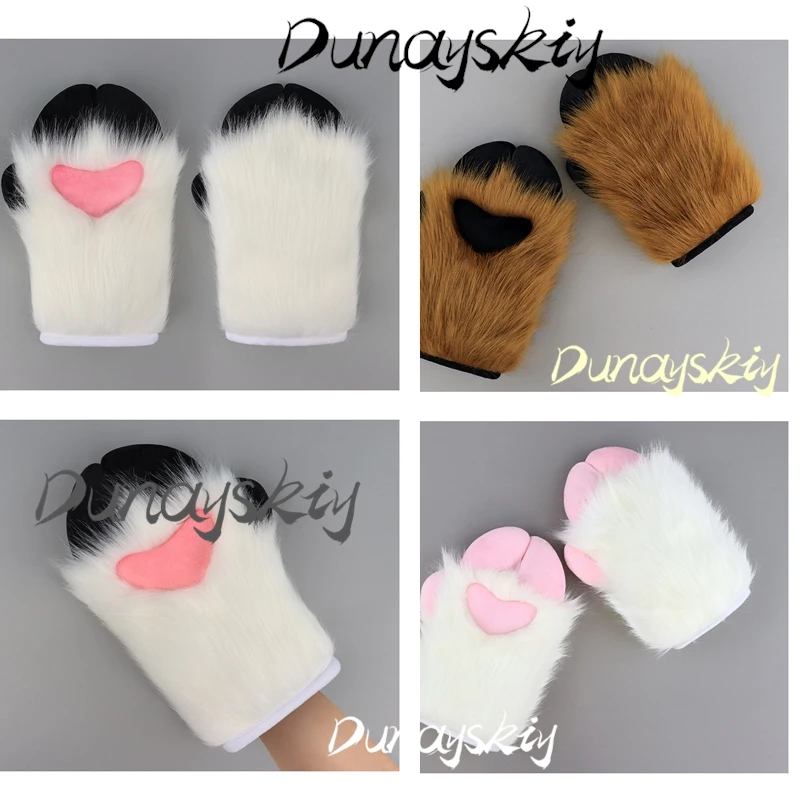 Anime Furry Lamb Paw Nails Gloves Props Animal Cosplay Kig Fursuit Kigurumi Cute Masquerade Party Halloween Carnival Customized