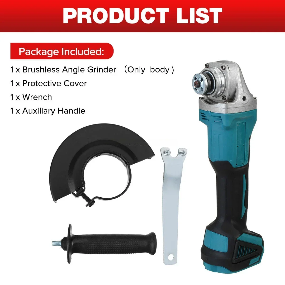 100mm/125mm 21V Angle Grinder for Makita Battery DIY Cutting Grinder Machine Brushless Cordless Angle Grinder Grind Power Tool 2