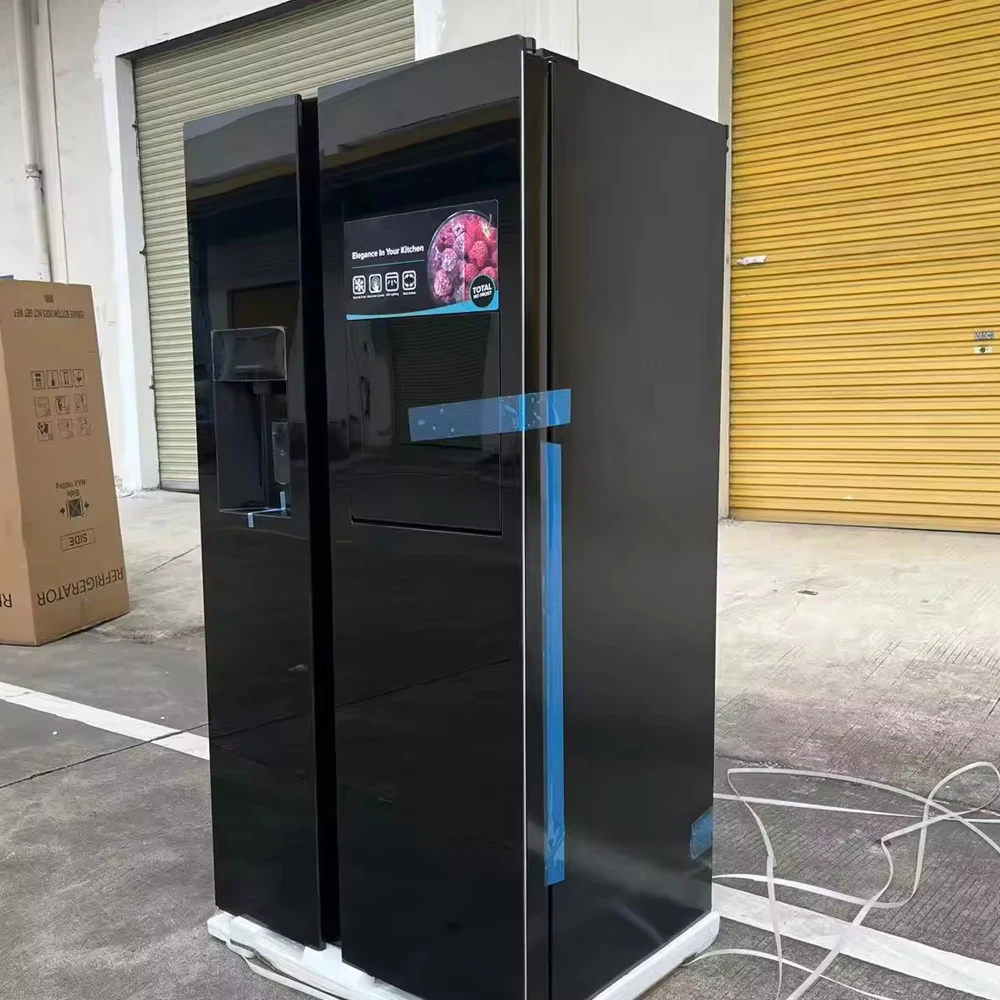 610L Liter Double-door Side-by-side Door Household Large-capacity Inverter Wind-cooling Sound Large-screen Smart Refrigerator