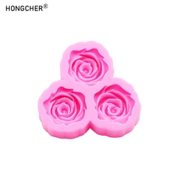 Elegant Roses Silicone Mold for DIY Crafts and Confections (Pink)