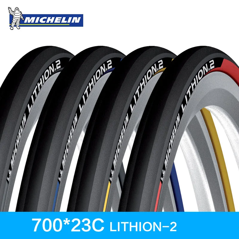 Michelin 2020 Lithion 3 Road Bike Folding Race Tire 700c x 23c 1 Single pcs Red 