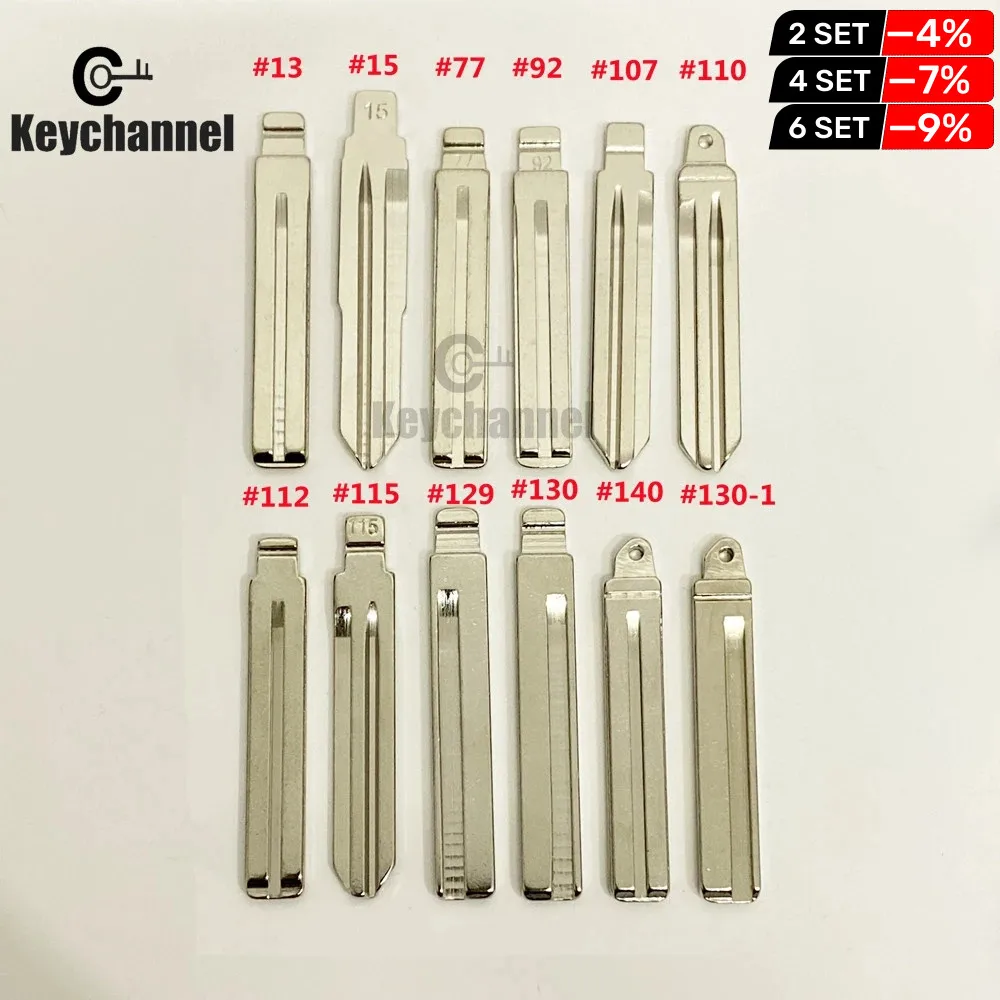 Car Key Blade 10pcs #13 #129 #130 TOY40/TOY48/HYN14/HYN15/HYN17/KIA7 Blank For Hyundai Elantra Verna For Kia RIO Ceed Flip Key car key