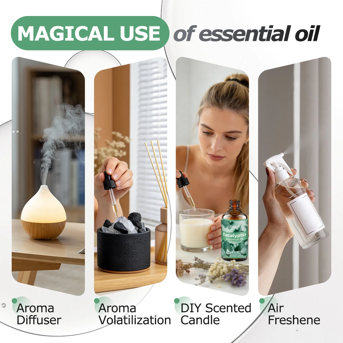Eucalyptus Fresh Herbal Fragrance Oil for Diffusers, DIY Crafts & Aromatherapy