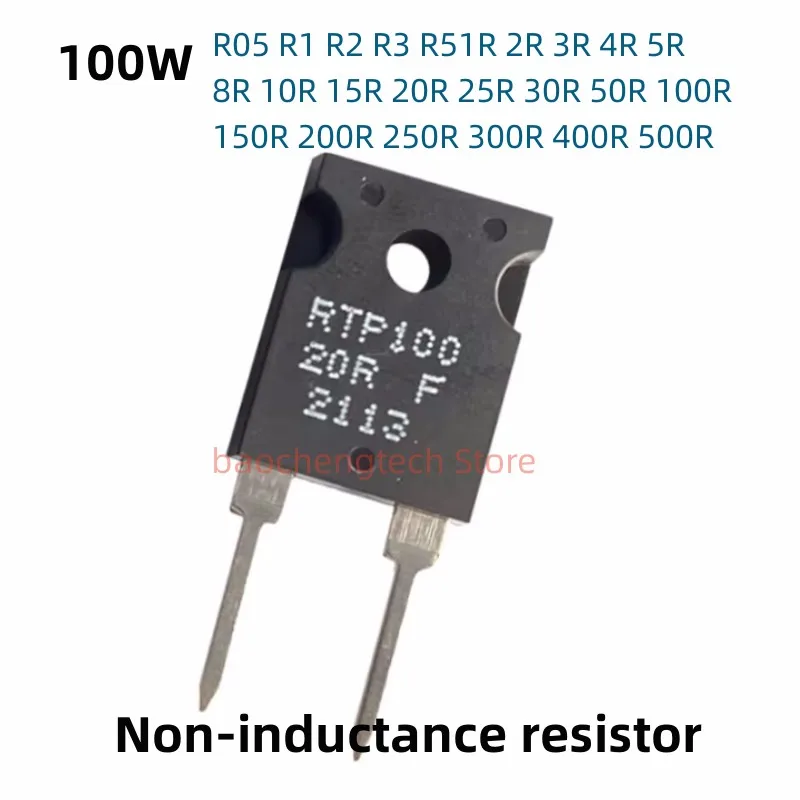 100WATT 5R 10R 15R 75R 100R 250R resistore non induttivo a film spesso da 0.05ohm a 50Kohms ad alta potenza TO247 sostituto MP9100-1 %