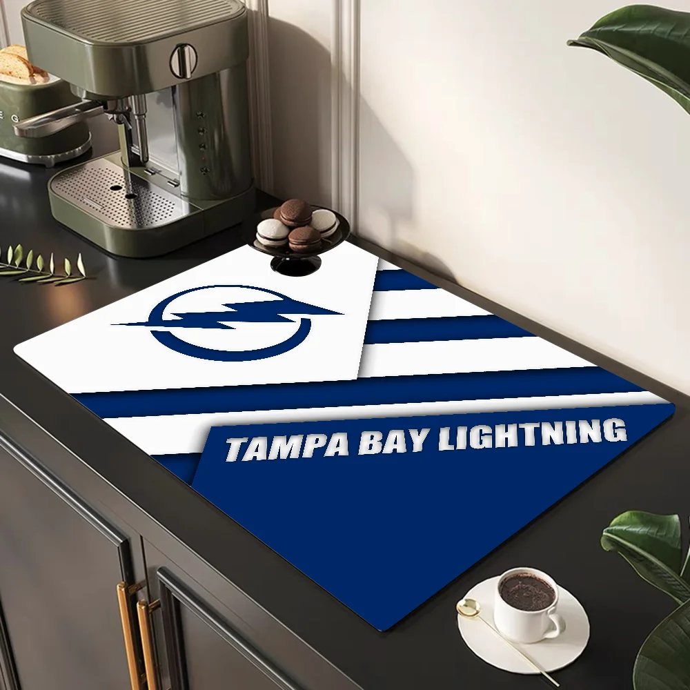 Ice Hockey Sports Exquisite Kitchen Drain Pad Super Absorbent Dinnerware Placemat Desktop Decor Pads Drying Rug Bathroom Mat 4