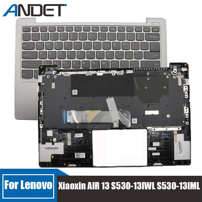 

New Original For Lenovo Xiaoxin AIR 13 S530-13IWL S530-13IML With Backlight Palmrest Upper Case Keyboard Bezel 5CB0S16086