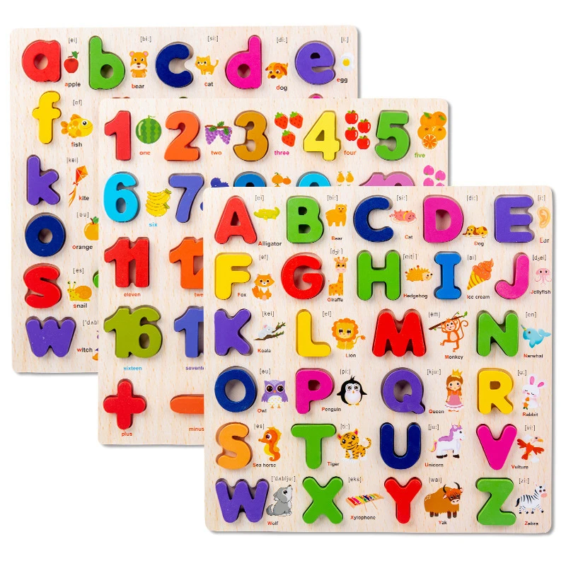 Mantsjoerije Varken hoofdkussen Cartoon Hout Engels Letters Puzzel 3D Digitale Nummer Board Math Toy Kids  Leren Speelgoed Baby Houten Educatief Speelgoed Voor  Kinderen|Rekenspeelgoed| - AliExpress