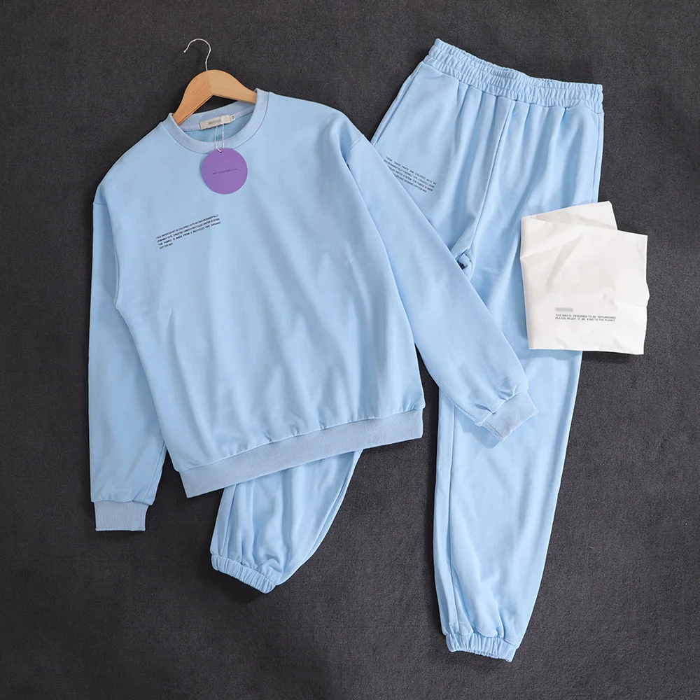 YICIYA Women's  Tracksuit Sweatshirt And Pants Two Peice Sets Sports Sewing Suit Sweatsuits Jogging Sportswear Female Cotton Top