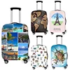 Tourist Attraction World Map Luggage Cover Travel Accessories Eiffel Tower Trolley Case Covers Elastic Suitcase Protective Cover 1
