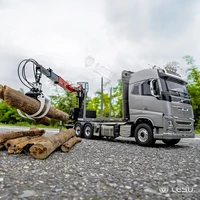LESU RC Metal Hydraulic Timber Crane for 1/14 Remote Control Wood Tractor Truck Long Trailer DIY Vehicle Car Model Toys TH24051 1