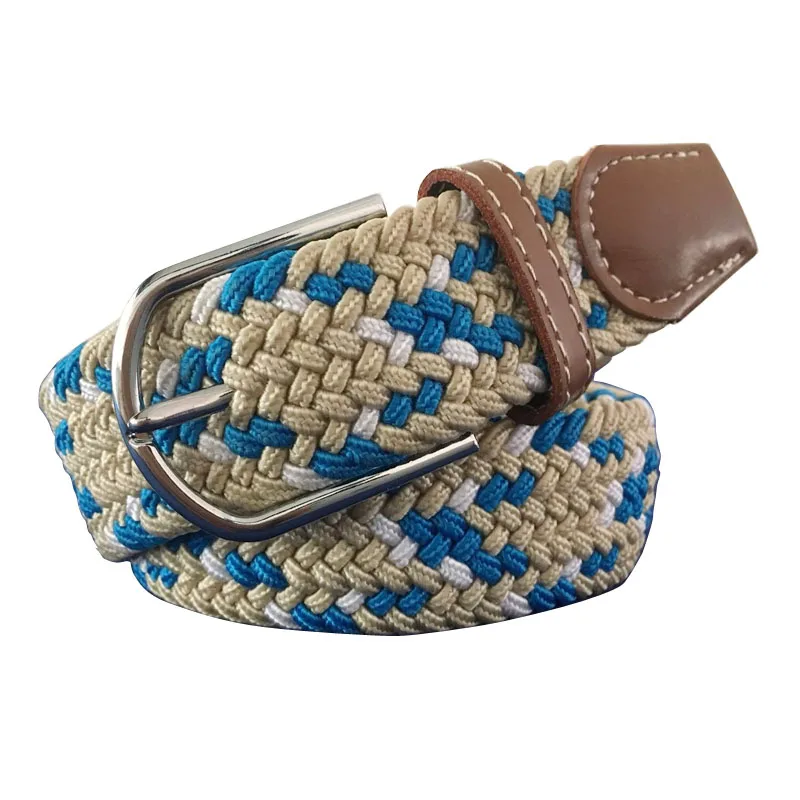 ZLD 60 Colors Female Casual Knitted Pin Buckle Men Belt Woven Canvas Elastic Expandable Braided Stretch Belts For Women Jeans crocodile skin belt Belts