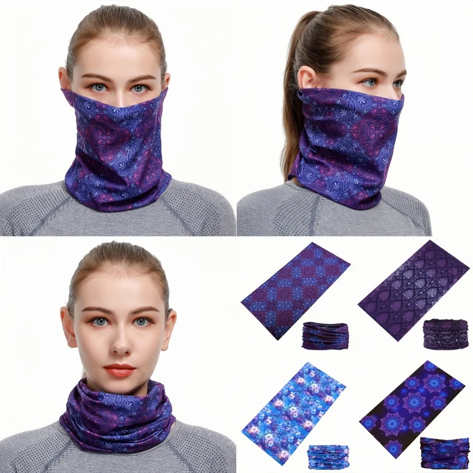 Snadulor 6 Pcs Face Bandana Ear Loops Neck Gaiter Scarf Face Cover
